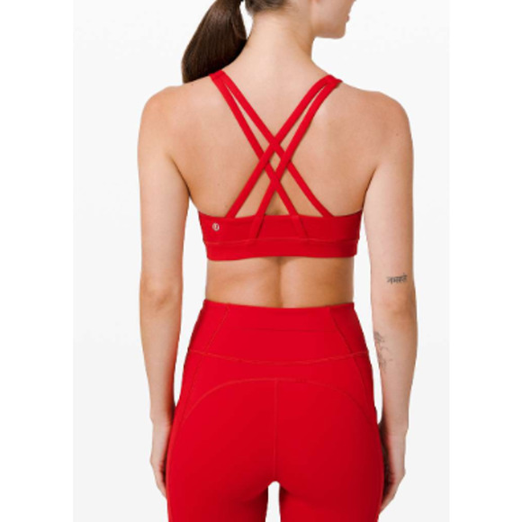lululemon athletica Other - Lululemon Energy Bra High Neck Dark Red Size 2